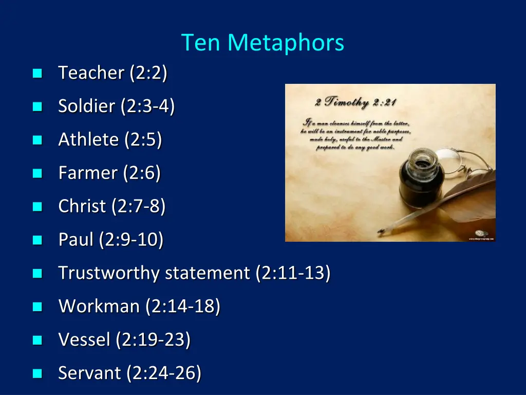 ten metaphors