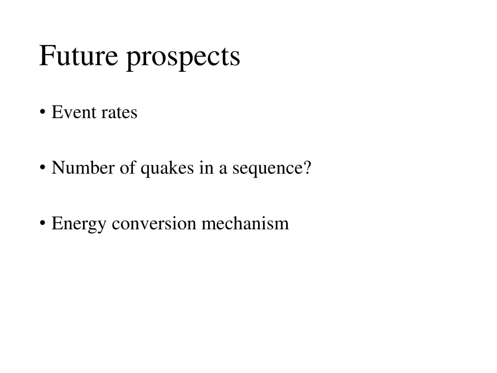 future prospects