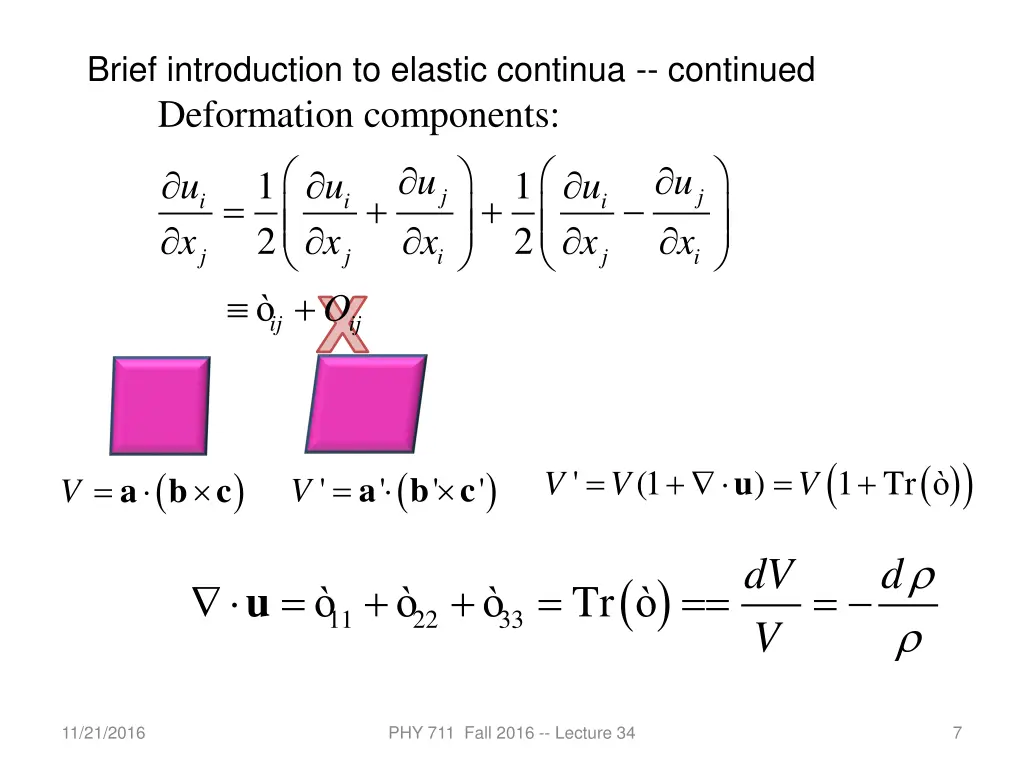 brief introduction to elastic continua continued 2