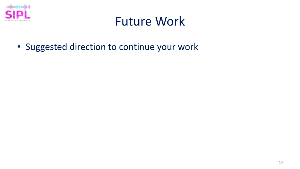 future work