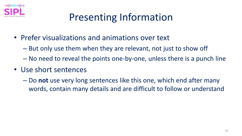 presenting information 1
