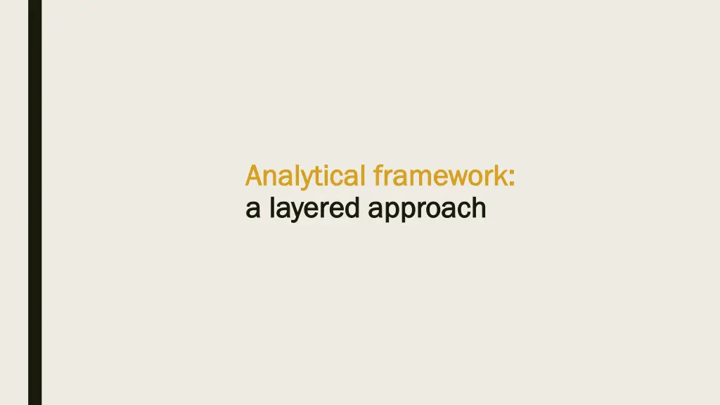 analytical framework analytical framework