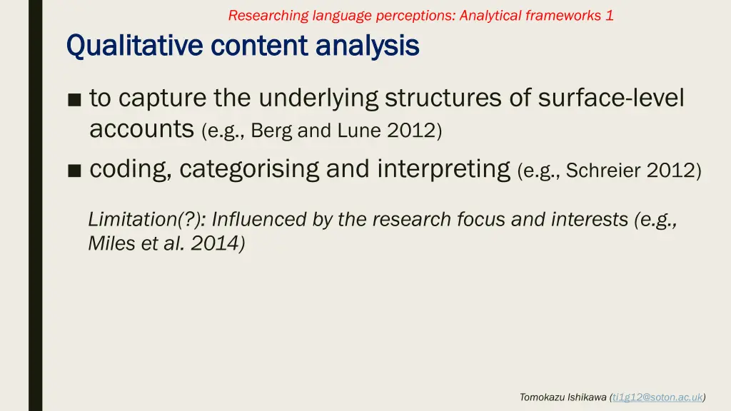 researching language perceptions analytical