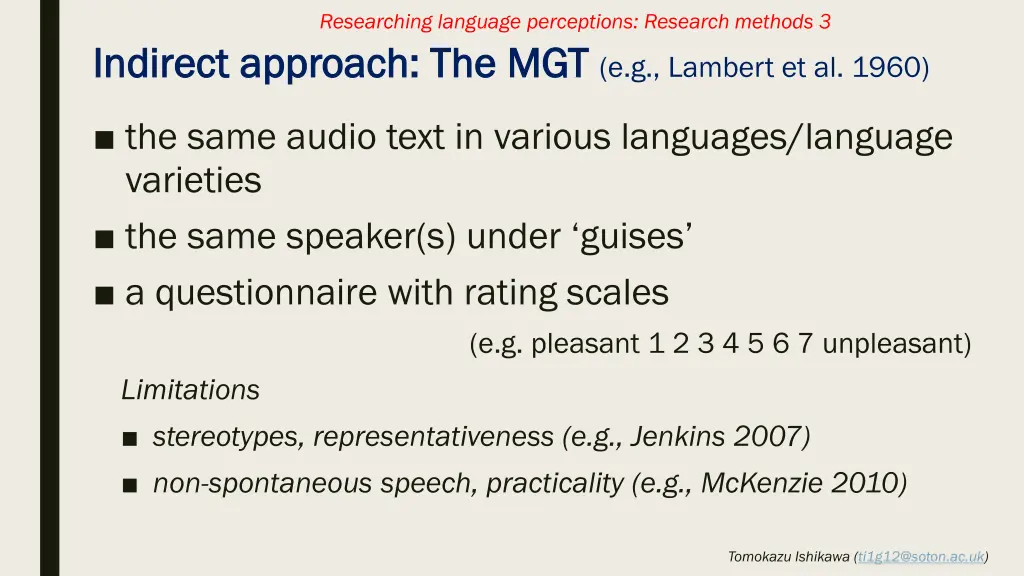 researching language perceptions research methods 2