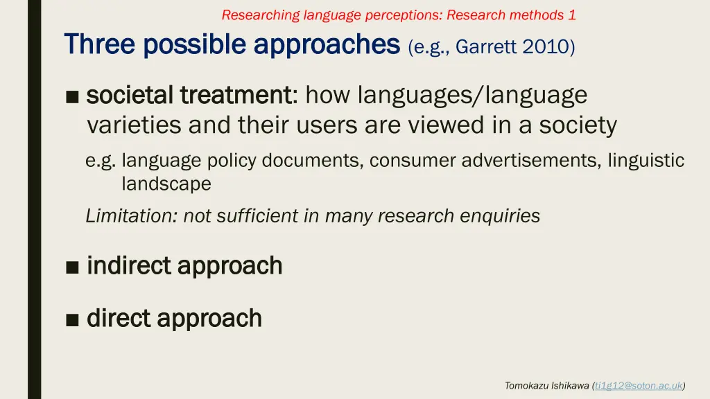 researching language perceptions research methods
