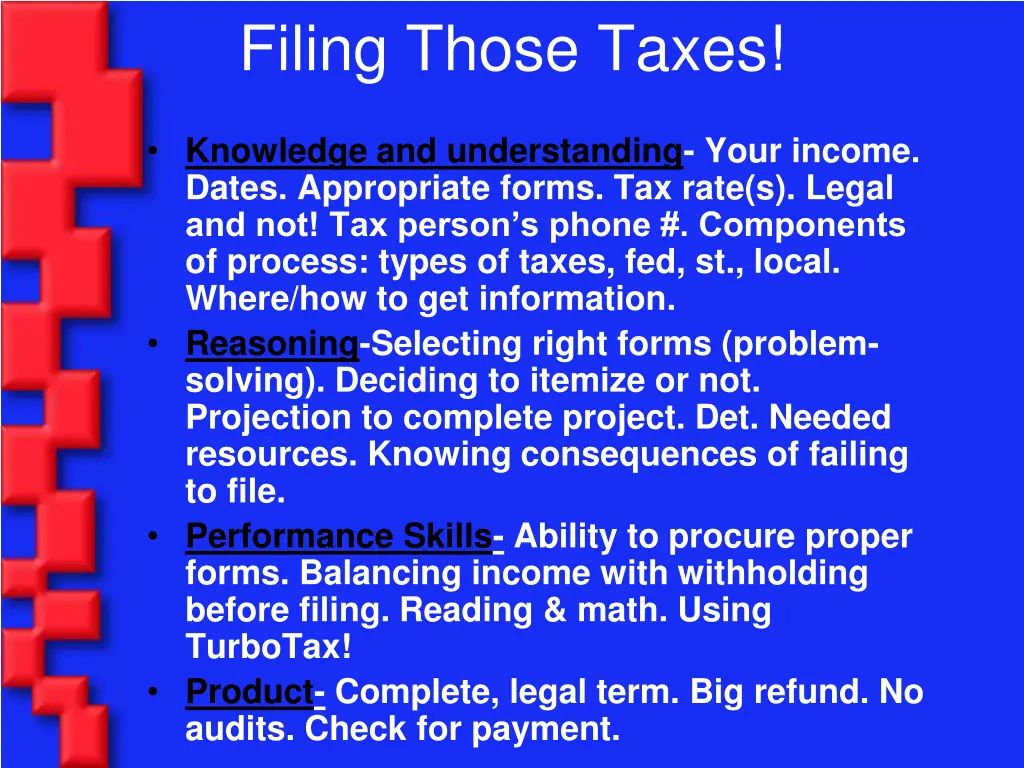filing those taxes