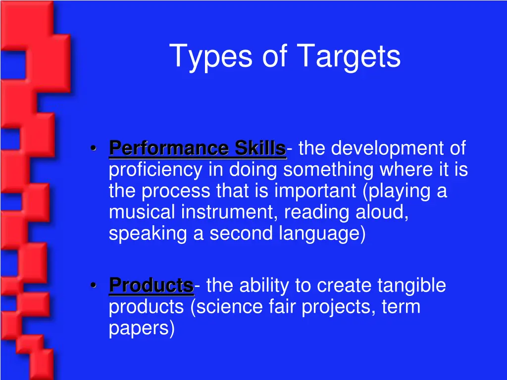 types of targets 1