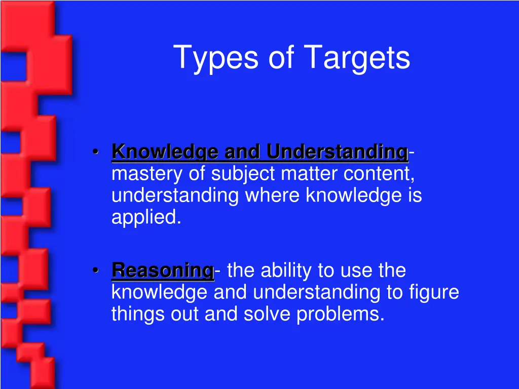 types of targets