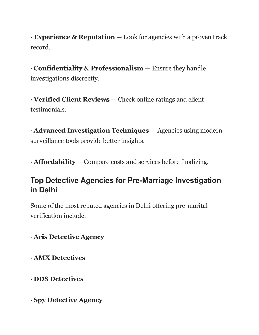 experience reputation look for agencies with