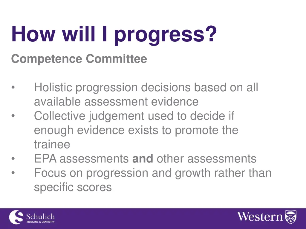 how will i progress competence committee