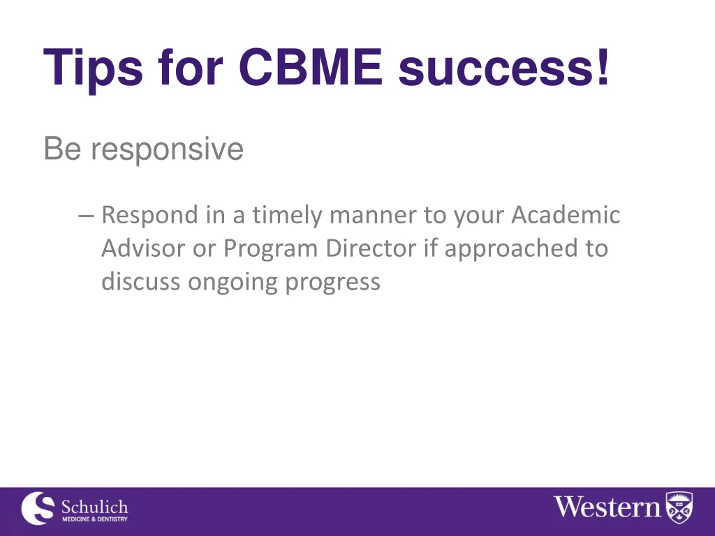 tips for cbme success 3
