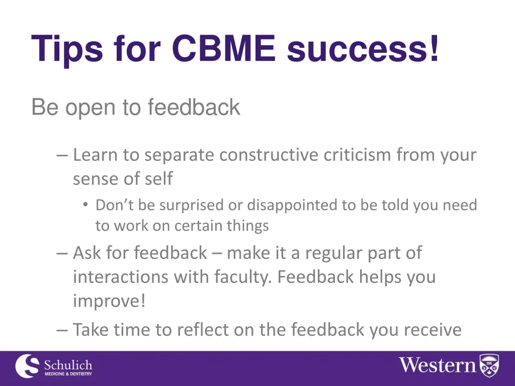 tips for cbme success 4