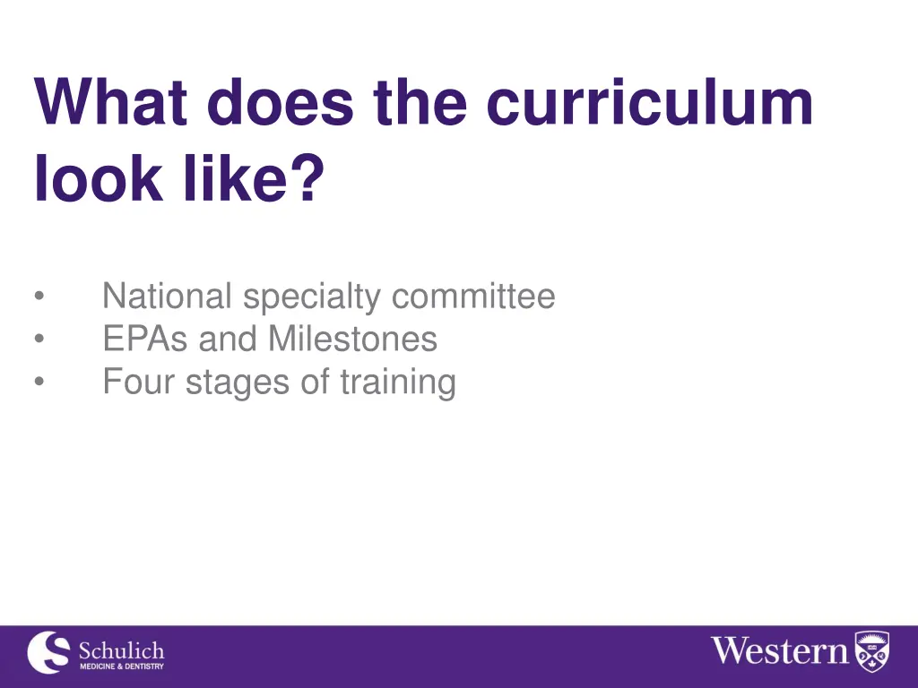 what does the curriculum look like