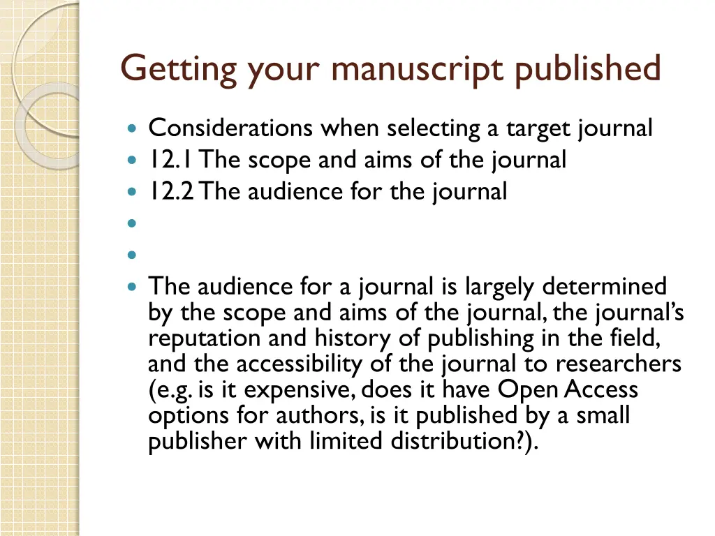 getting your manuscript published