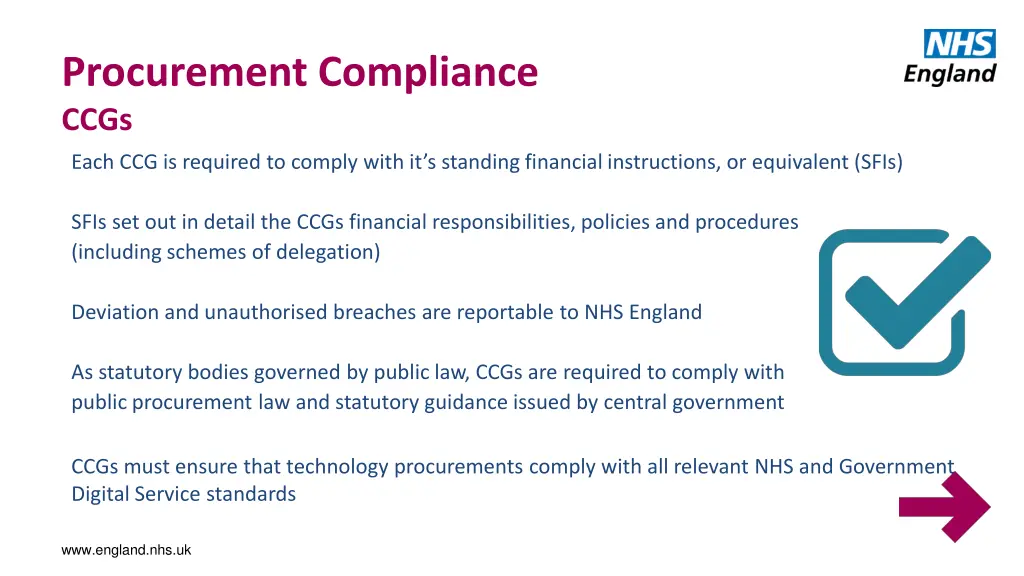 procurement compliance ccgs