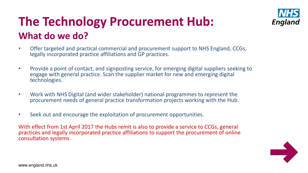 the technology procurement hub what do we do