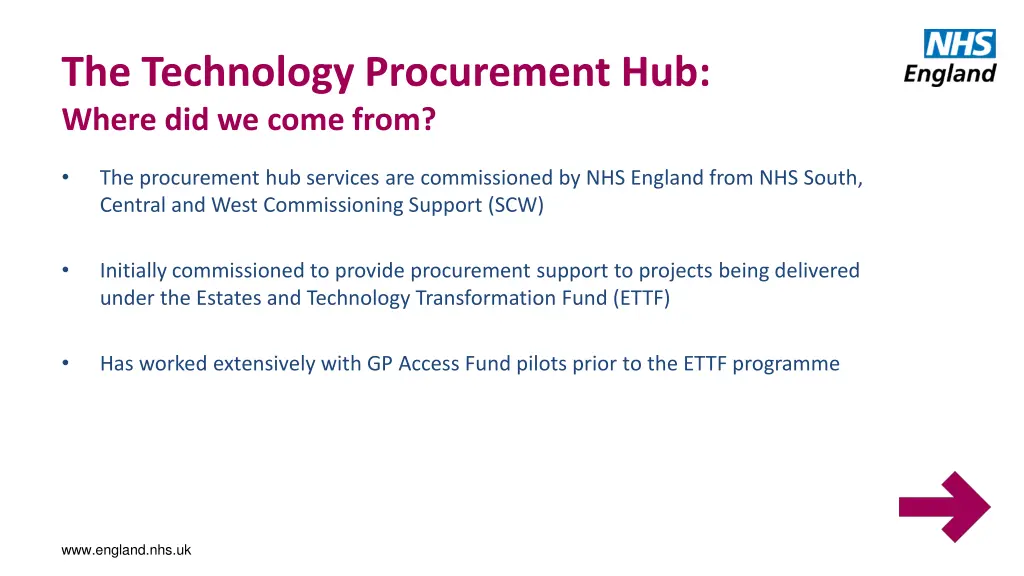 the technology procurement hub where did we come