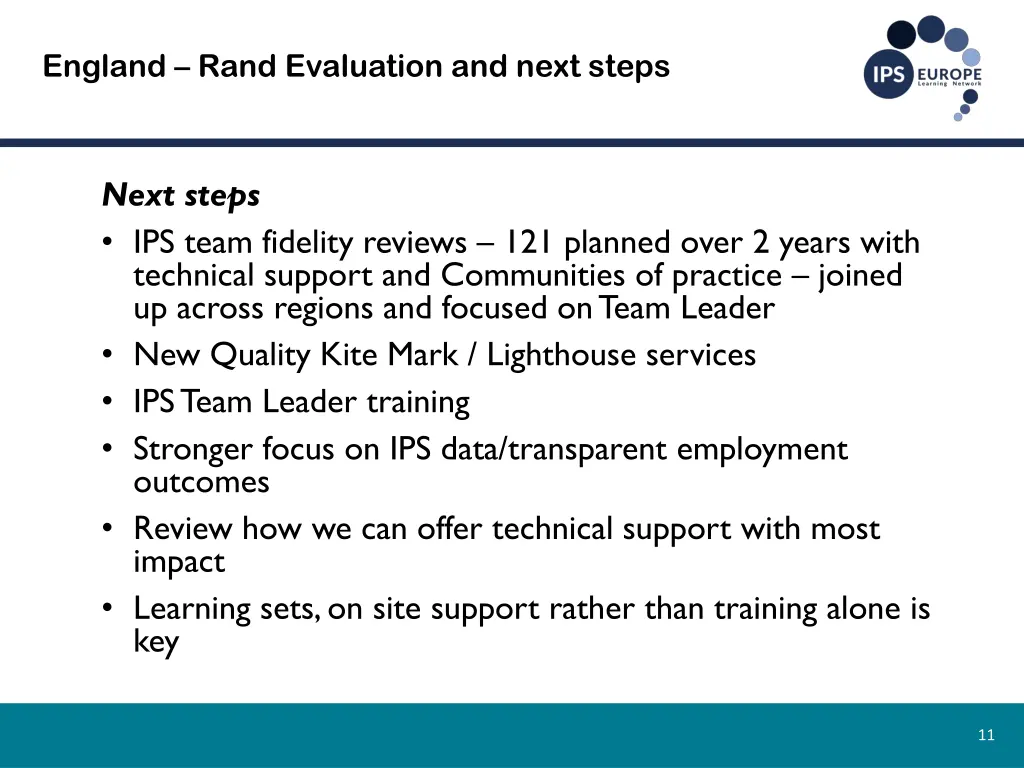 england rand evaluation and next steps 1