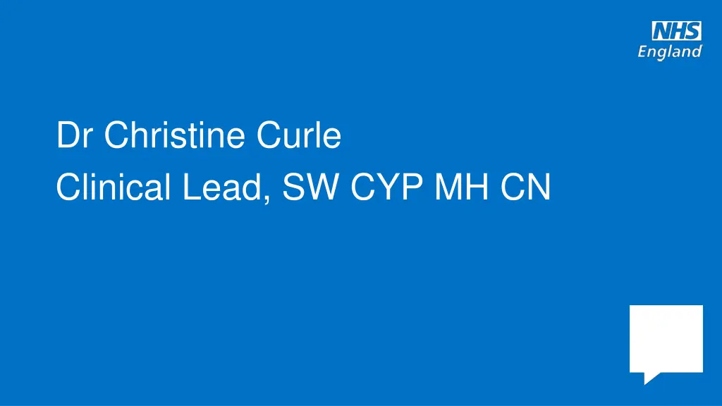 dr christine curle clinical lead sw cyp mh cn