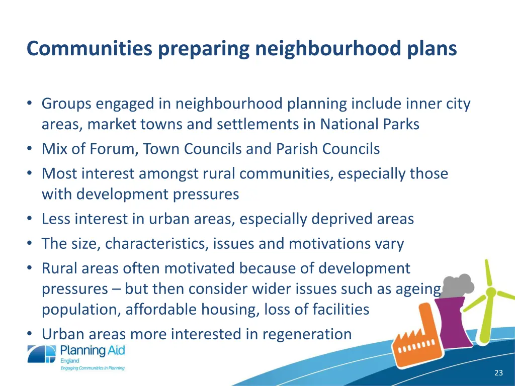 communities preparing neighbourhood plans