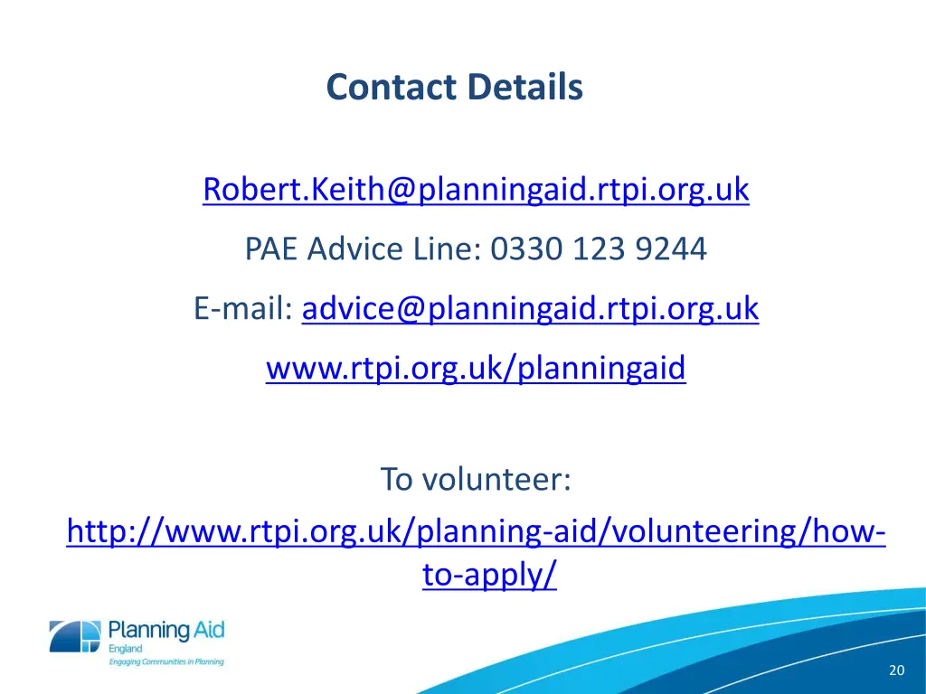contact details