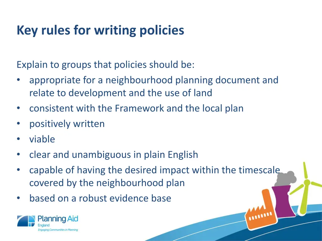 key rules for writing policies