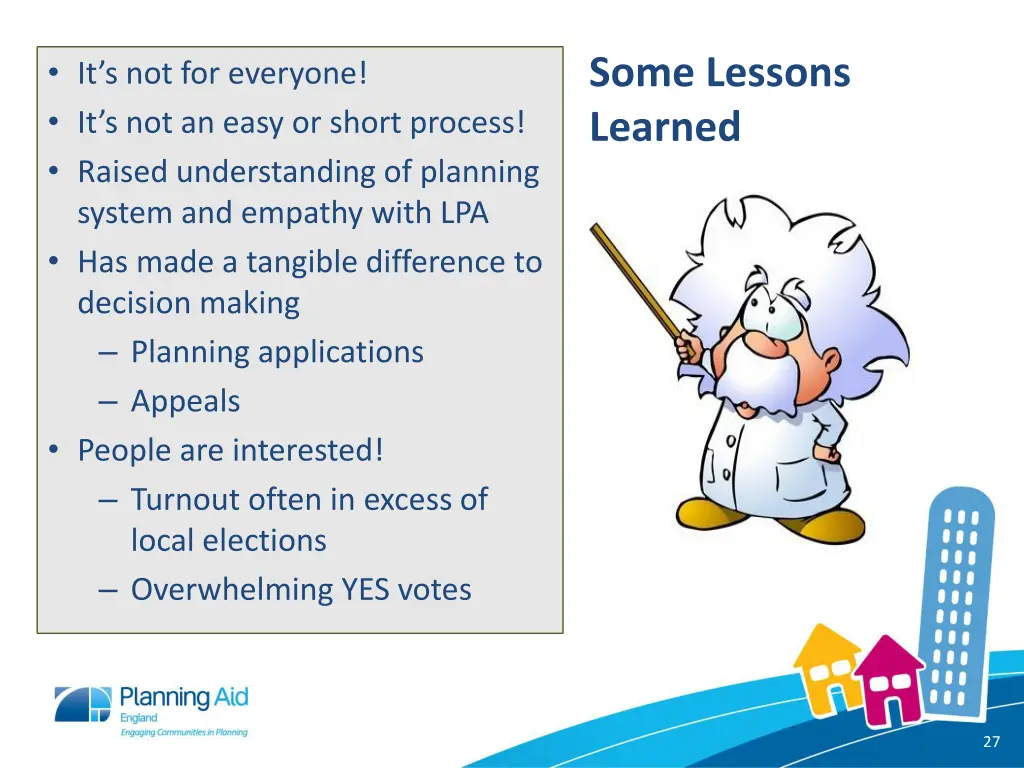 some lessons learned
