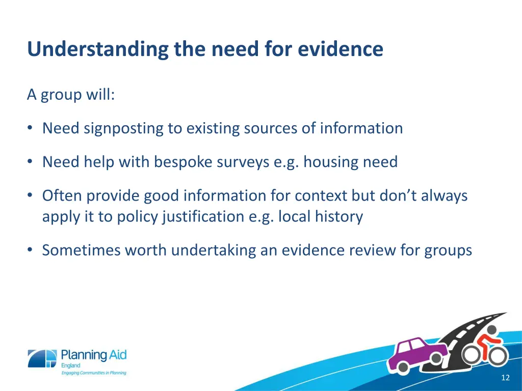 understanding the need for evidence