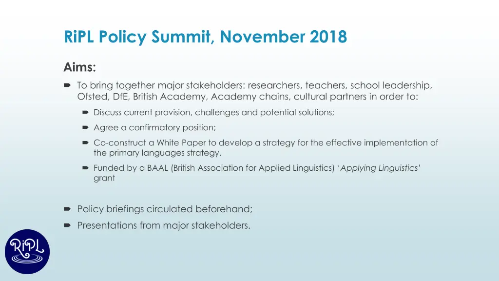 ripl policy summit november 2018