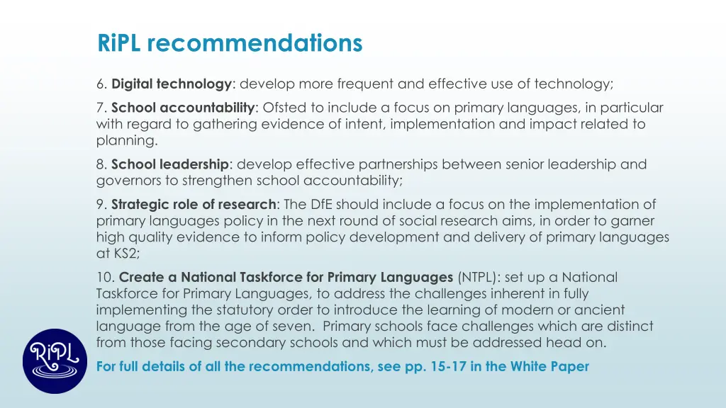 ripl recommendations 1