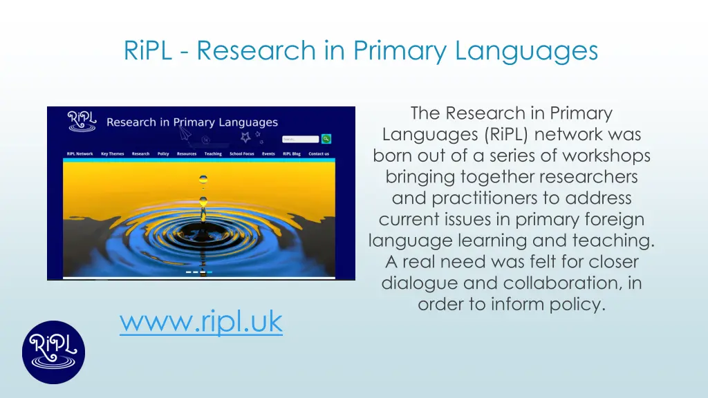 ripl research in primary languages