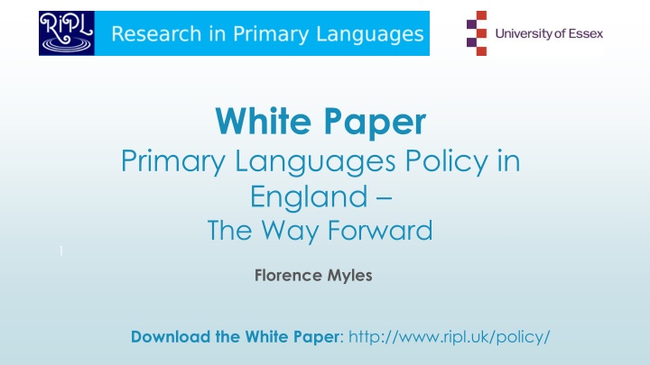 white paper primary languages policy in england