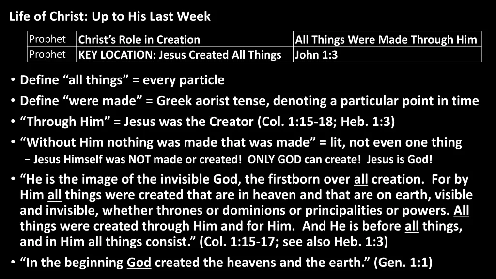life of christ up to his last week 4
