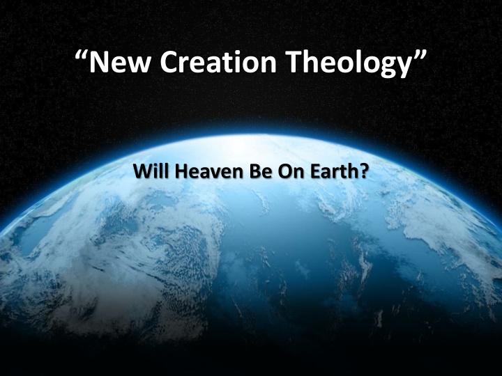 new creation theology