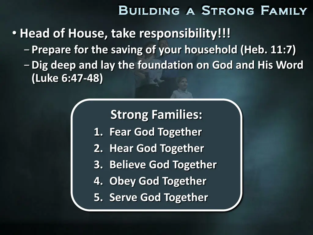 head of house take responsibility prepare