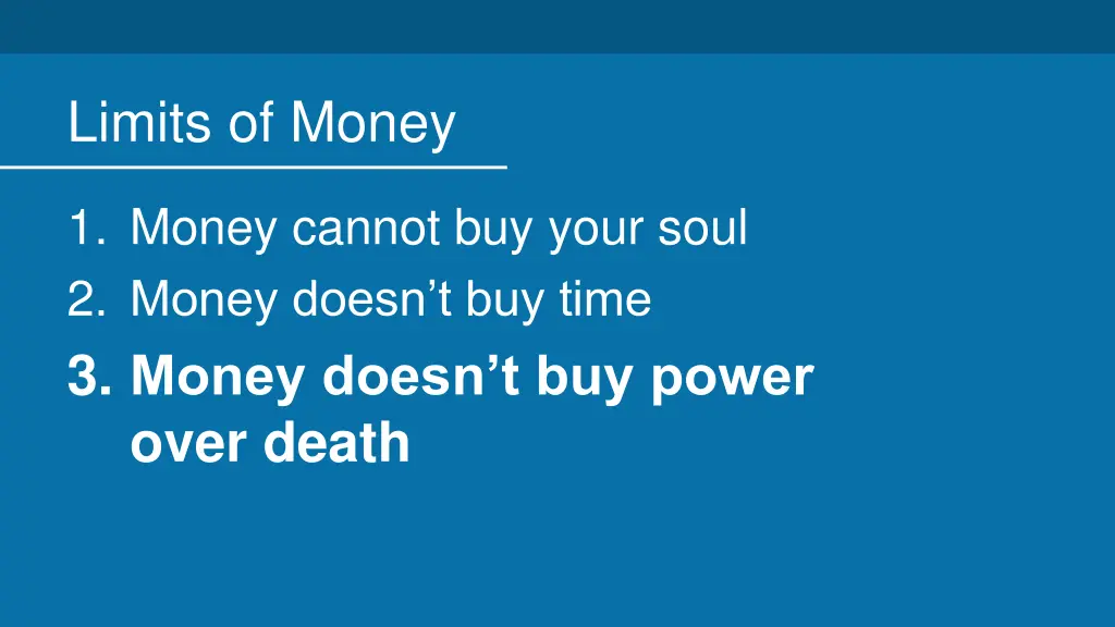 limits of money 2
