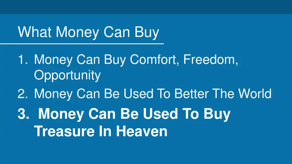 what money can buy 2