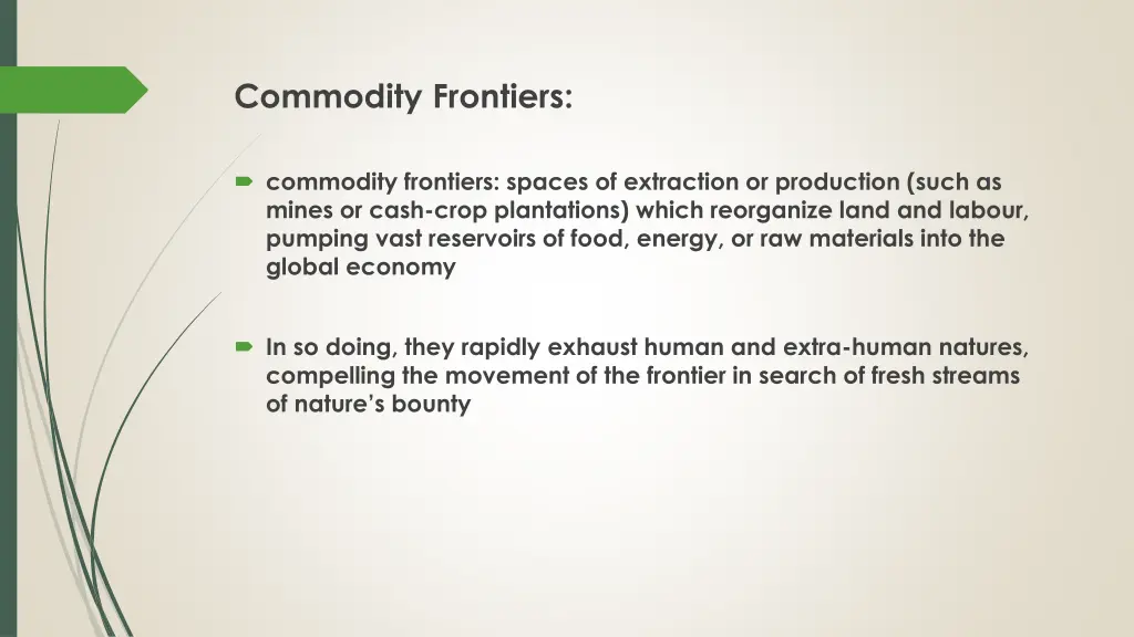 commodity frontiers 1