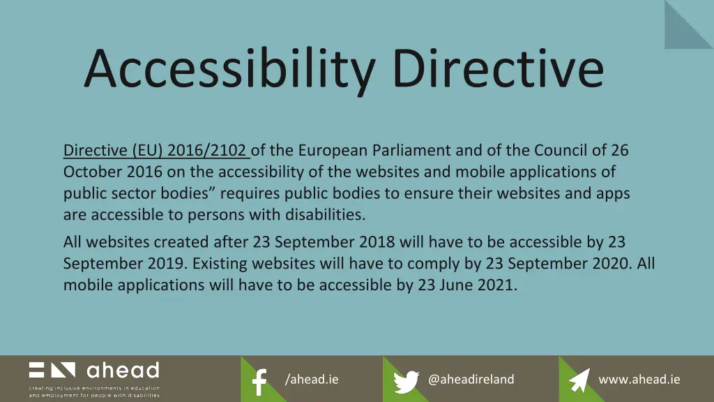 accessibility directive