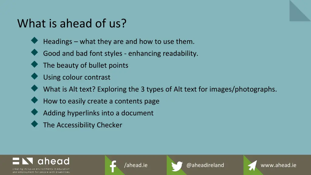 what is ahead of us headings what they