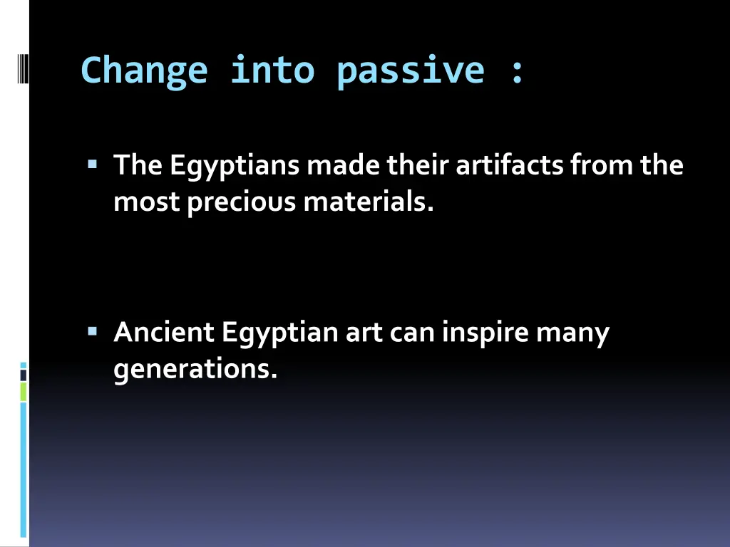 change into passive