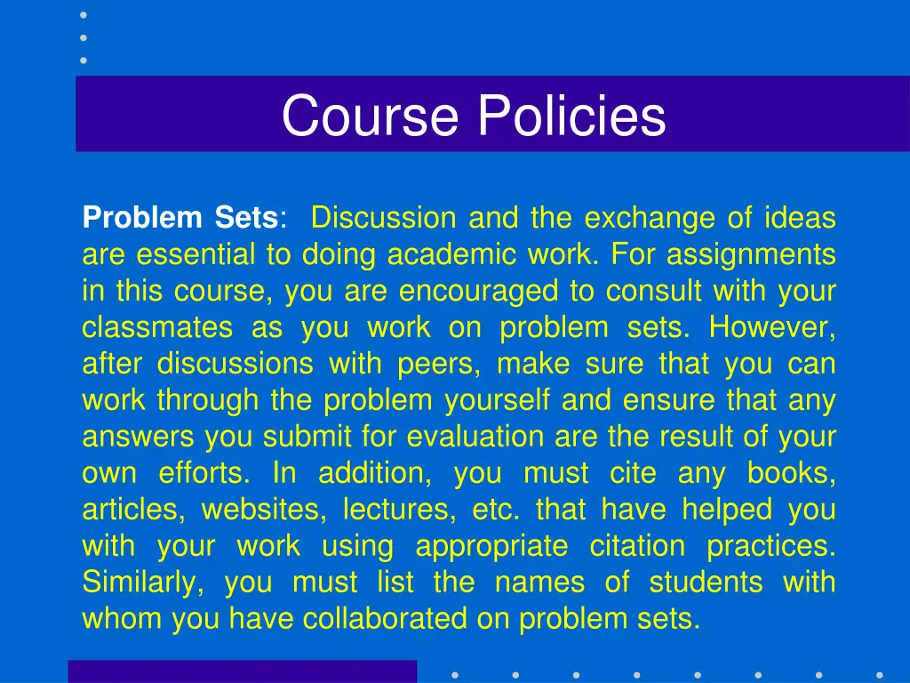 course policies