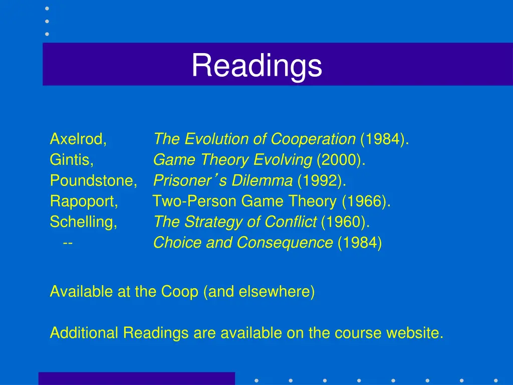readings
