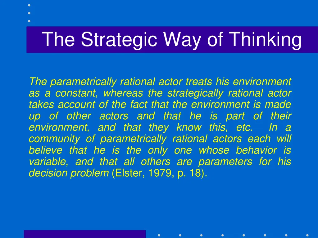 the strategic way of thinking