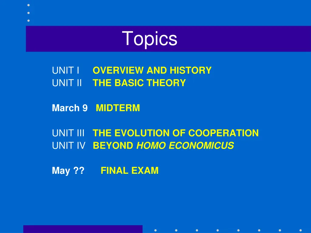 topics
