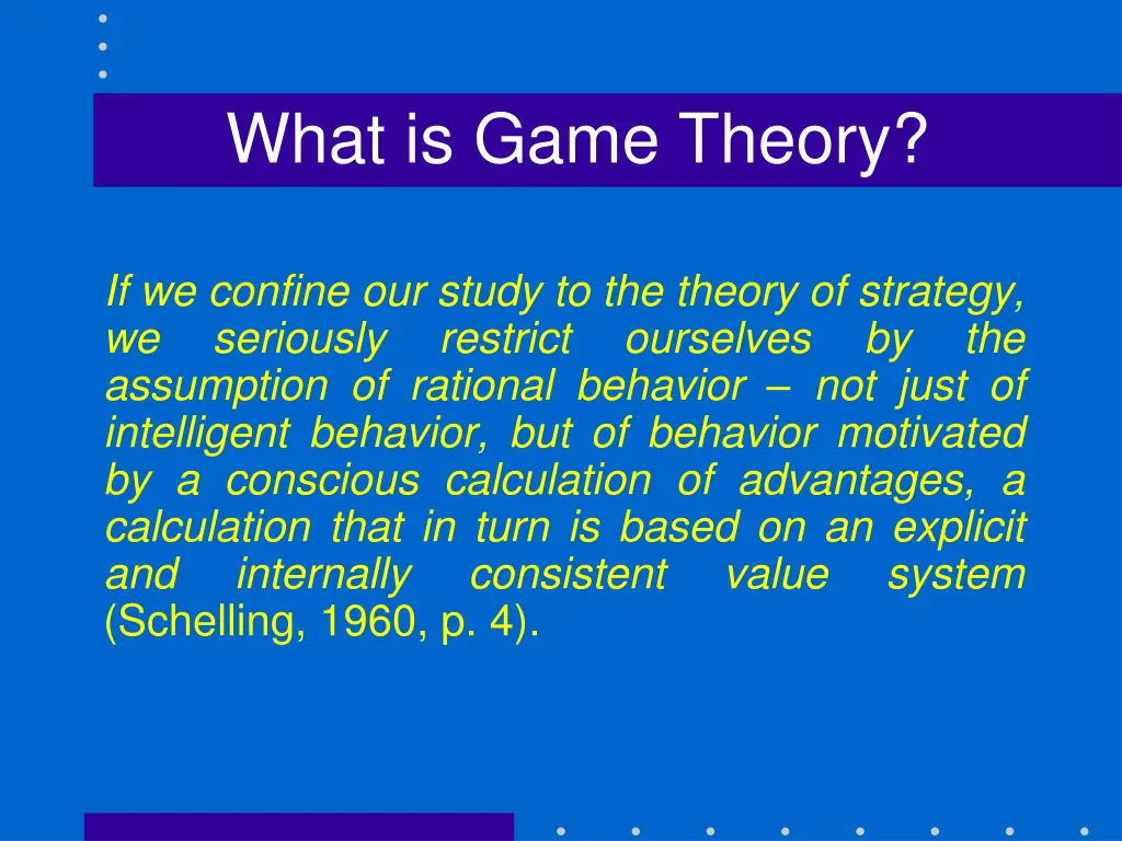 what is game theory 1