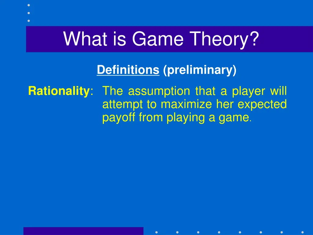 what is game theory 3