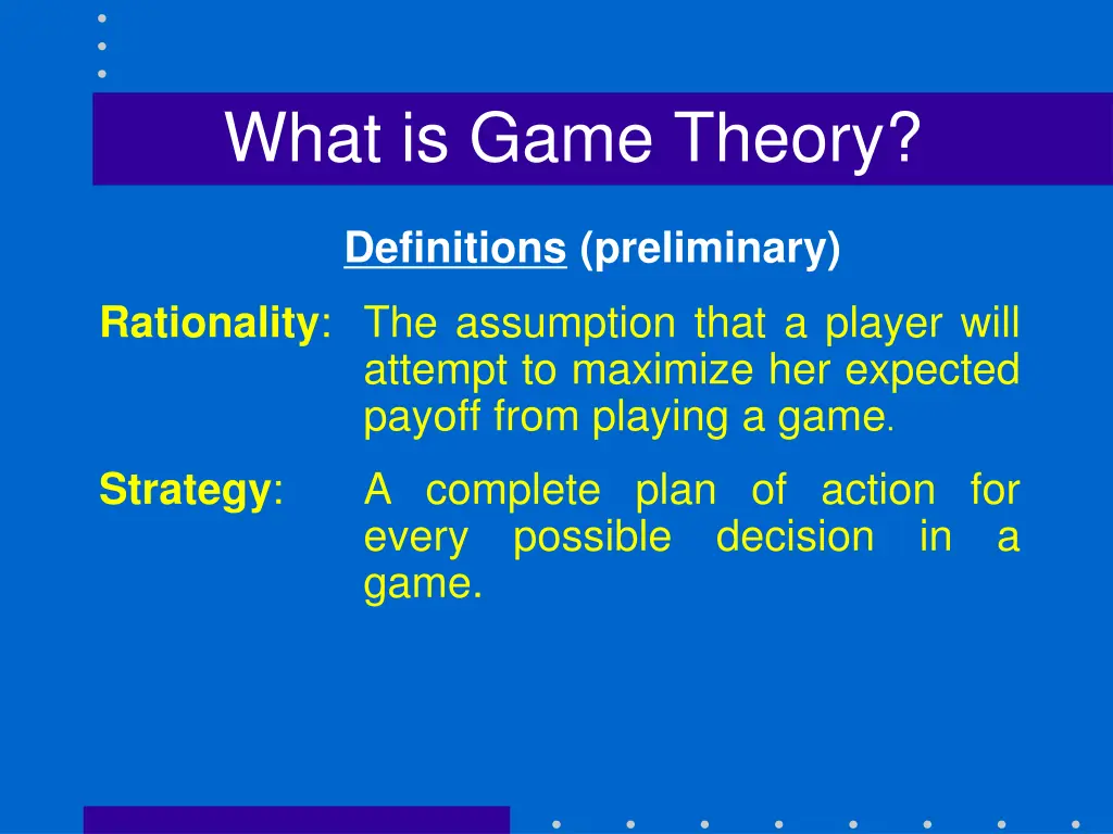 what is game theory 4