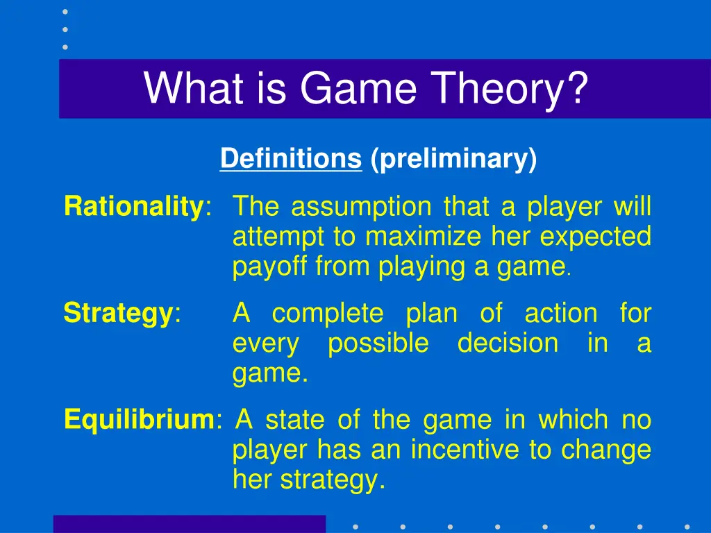 what is game theory 5