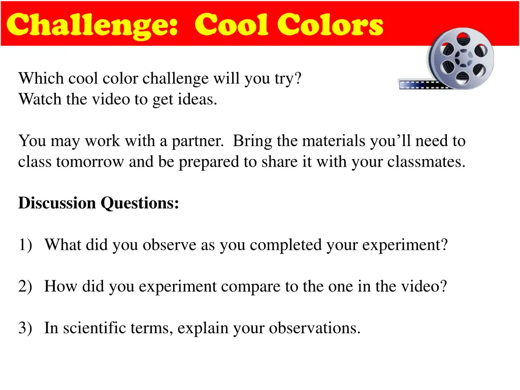 challenge cool colors